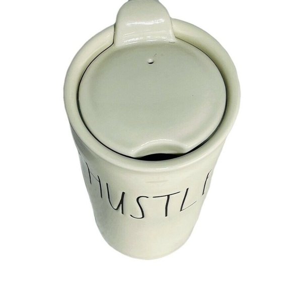 RAE DUNN ARTISAN COLLECTION by MAGENTA "HUSTLE" Travel Mug Covered Tumbler NEW - Picture 5 of 9